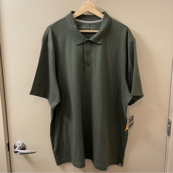 Eddie Bauer Men’s travex polo shirt new with tags size XXL army green - Picture 1 of 8
